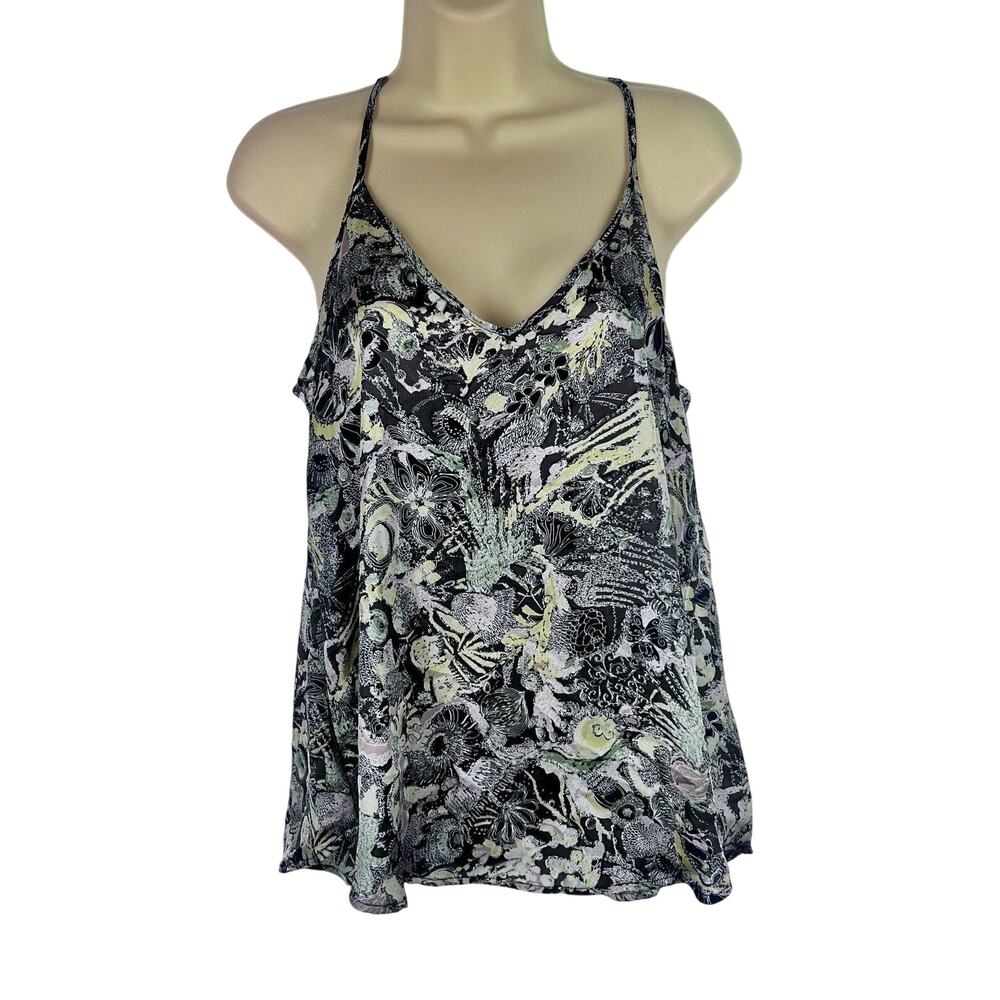 Patterson J Kincaid Cami Tank Top Womens Sz Multicolor Abstract Art Strappy Boho